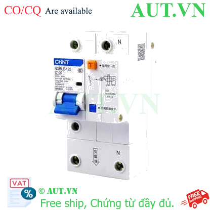 Ảnh của RCBO chống rò CHINT NXBLE-125 1P+N C100 30mA 