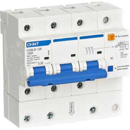 Ảnh của RCBO chống rò CHINT NXBLE-125 3P C100 30mA 