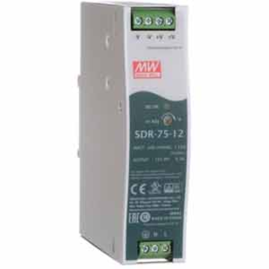 Ảnh của Bộ nguồn 75W một ngõ ra gắn thanh ray MEAN WELL SDR-75-12 