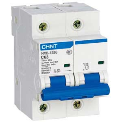Ảnh của Áp tô mát cài CHINT NXB-125G 2P C63A 