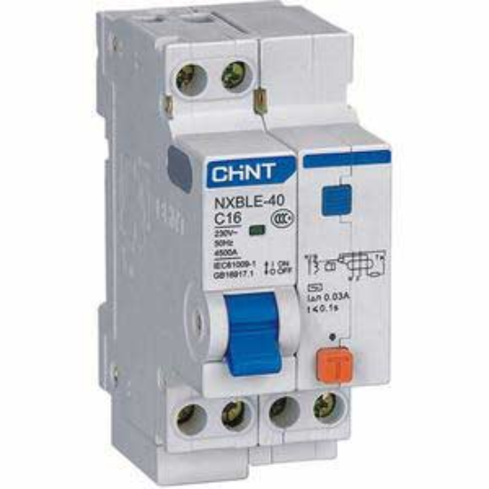 Ảnh của Áp tô mát chống giật (RCBO) CHINT NXBLE-40 1P+N C16 30mA 4.5kA 