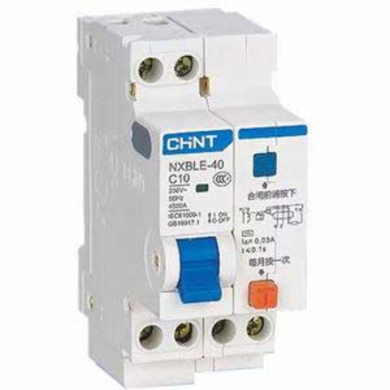 Ảnh của Áp tô mát chống giật (RCBO) CHINT NXBLE-40 1P+N C10 30mA 4.5kA 