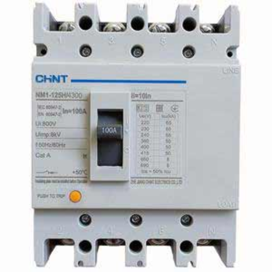 Ảnh của Áp tô mát khối điện áp 415-690VAC CHINT NM1-125H/4300 100A 