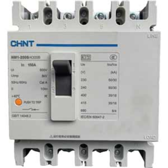 Ảnh của Aptomat MCCB NM1-250S/4300 150A CHINT - 4P, 150A, 25kA
