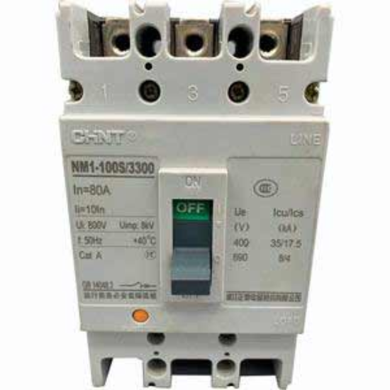 Ảnh của Áp tô mát khối điện áp 415-690VAC CHINT NM1-100S/3300 80A 