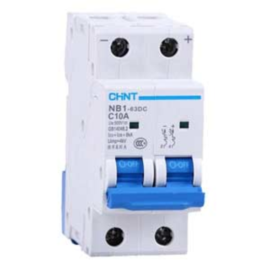 Ảnh của CB tép CHINT NB1-63DC 2P C10A DC500V 6kA 
