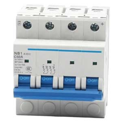 Ảnh của CB tép CHINT NB1-63DC 4P C50A DC1000V 6kA 