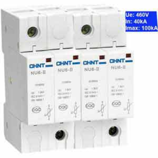 Ảnh của Thiết bị chống sét CHINT NU6-II 100kA/460V 2P 