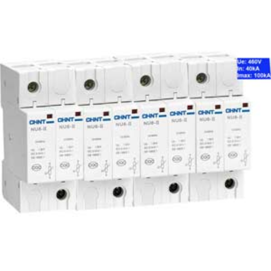 Ảnh của Thiết bị chống sét CHINT NU6-II 100kA/460V 4P 