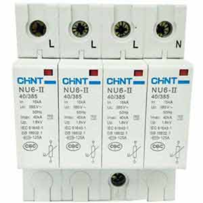 Ảnh của Thiết bị chống sét CHINT NU6-II 40kA/385V 4P 