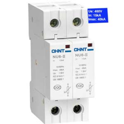 Ảnh của Thiết bị chống sét CHINT NU6-II 40kA/460V 2P 