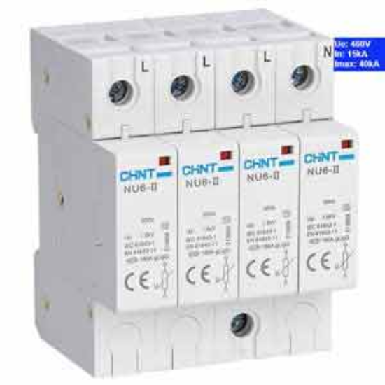 Ảnh của Thiết bị chống sét CHINT NU6-II 40kA/460V 4P 