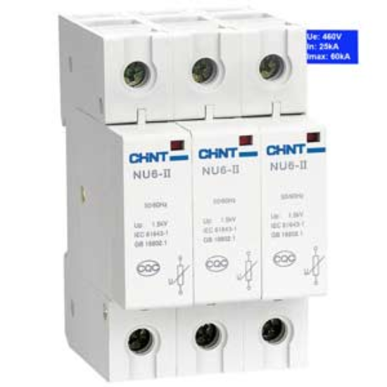 Ảnh của Thiết bị chống sét CHINT NU6-II 60kA/460V 3P 