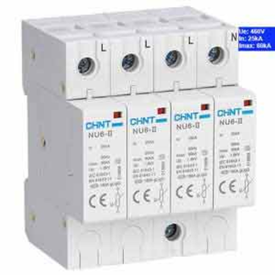 Ảnh của Thiết bị chống sét CHINT NU6-II 60kA/460V 4P 