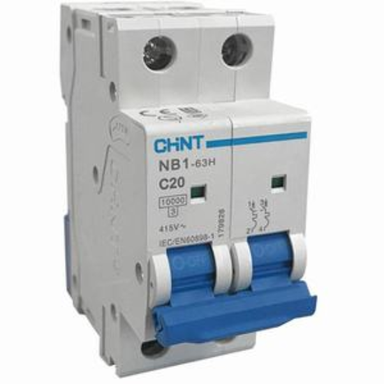 Ảnh của Áp tô mát CHINT NB1-63H 2P C20 10kA 