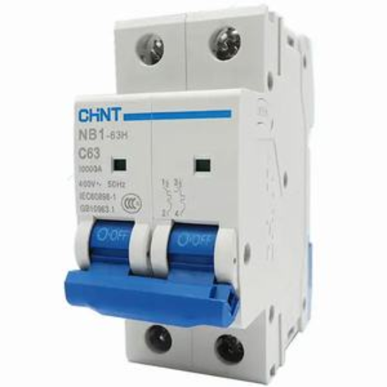 Ảnh của Áp tô mát CHINT NB1-63H 2P C63 10kA DB 
