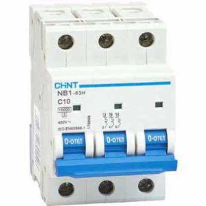 Ảnh của Áp tô mát CHINT NB1-63H 3P C10 10kA DB 