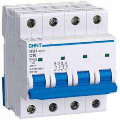 Ảnh của Áp tô mát CHINT NB1-63H 4P C16 10kA 