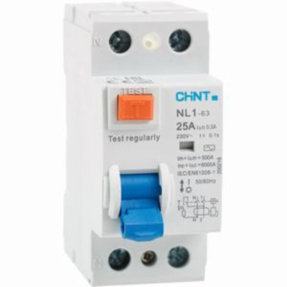 Ảnh của Aptomat chống giật CHINT NL1-63 2P 25A 300mA AC 6kA 