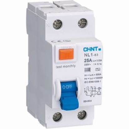 Ảnh của Aptomat chống giật CHINT NL1-63 2P 25A 30mA AC 6kA 