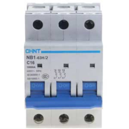 Ảnh của Aptomat CHINT NB1-63H/2 3P C16 8In 