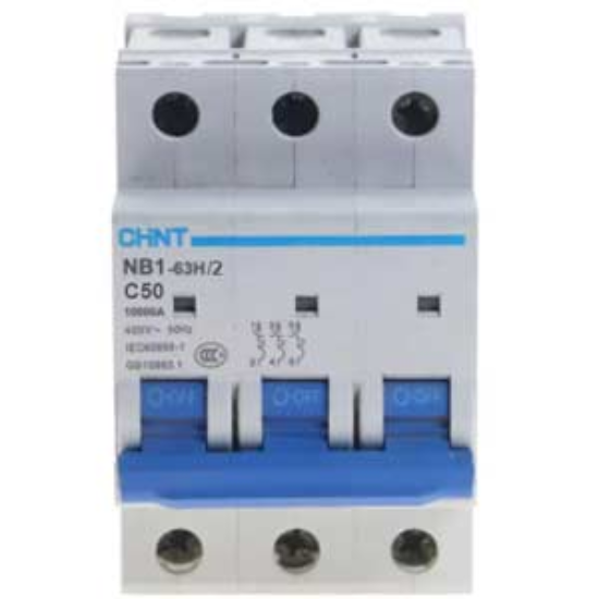 Ảnh của Aptomat CHINT NB1-63H/2 3P C50 8In 