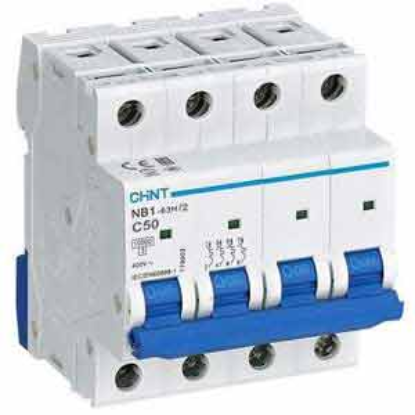 Ảnh của Aptomat CHINT NB1-63H/2 4P C50 8In 