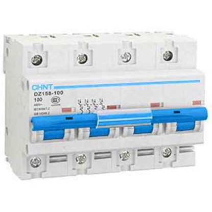 Ảnh của Aptomat cài CHINT DZ158-100 100A-4P-6kA .