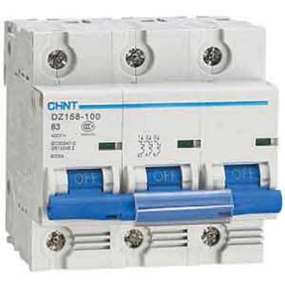 Ảnh của Aptomat cài CHINT DZ158-100 63A-3P-6kA .
