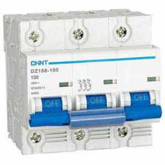 Ảnh của Aptomat cài CHINT DZ158-100 100A-3P-6kA .