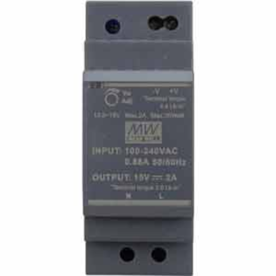 Ảnh của Bộ nguồn 30W siêu mỏng dạng bậc gắn thanh ray MEAN WELL HDR-30-15 