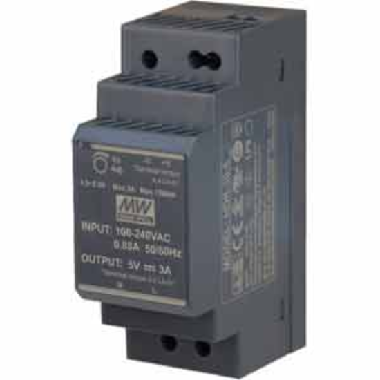 Ảnh của Bộ nguồn 30W siêu mỏng dạng bậc gắn thanh ray MEAN WELL HDR-30-5 