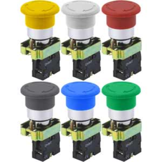 Ảnh của Đầu nút nhấn hình nấm không đèn nhấn nhả CHINT NP2-BC15 