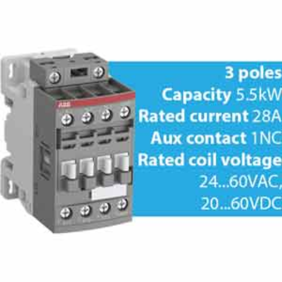 Ảnh của Khởi động từ 3 cực AC/DC 4...18.5kW ABB 1SBL157001R1101 (AF12-30-01-11) 