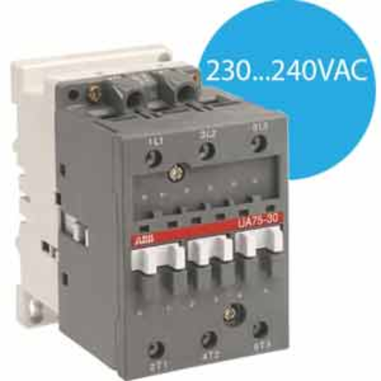 Ảnh của Công tắc tơ 3 cực điều khiển tụ bù 33...50kvar ABB 1SBL411022R8800 (UA75-30-00 230-240V 50Hz / 240-260V 60Hz) 