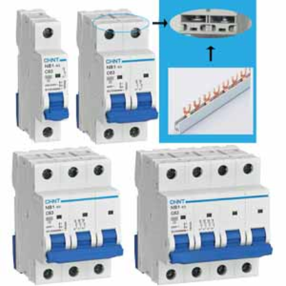 Ảnh của Aptomat cài dùng cho thanh lược càng cua CHINT NB1-63 2P C25 6kA DB 