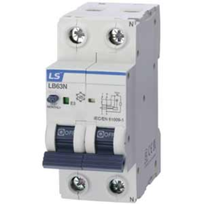 Ảnh của Aptomat chống giật dòng ngắn mạch 6kA LS LB63N 1P+N C16 30mA AC-TYPE 