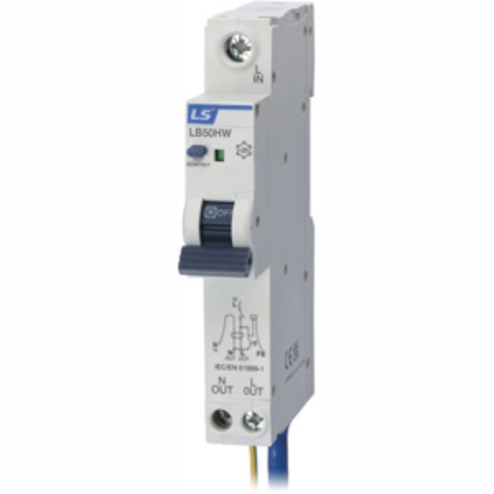 Ảnh của Aptomat chống giật dòng ngắn mạch 10kA LS LB50HW 1P+N C25 30mA AC-TYPE 