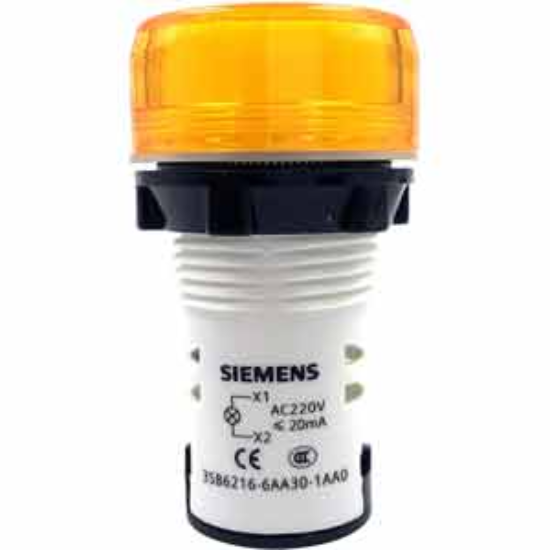 Ảnh của Đèn báo nhỏ gọn SIEMENS 3SB6216-6AA30-1AA0 