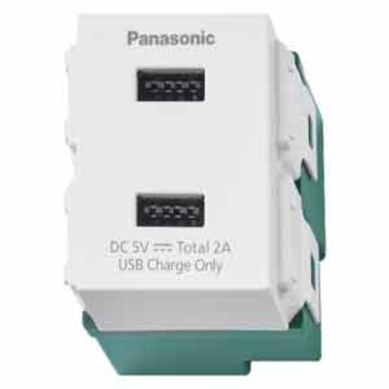 Ảnh của Ổ cắm sạc USB chống cháy PANASONIC WEF11821W 