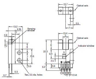 Ảnh của Cảm biến quang điện siêu nhỏ  Omron EE-SX677P