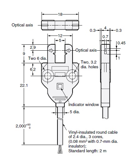 Ảnh của Cảm biến quang điện siêu nhỏ  Omron EE-SX770A 2M
