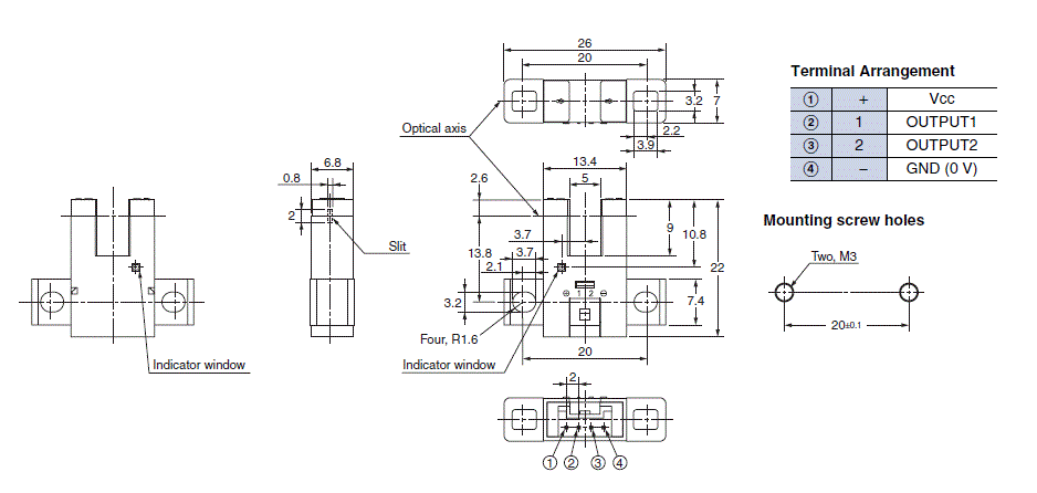 Ảnh của Cảm biến quang điện siêu nhỏ  Omron EE-SX970-C1