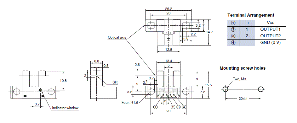 Ảnh của Cảm biến quang điện siêu nhỏ  Omron EE-SX971-C1