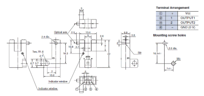 Ảnh của Cảm biến quang điện siêu nhỏ  Omron EE-SX977-C1