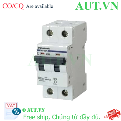 Ảnh của Aptomat cài PANASONIC BBD2632DNV 2P, 63A, 6kA
